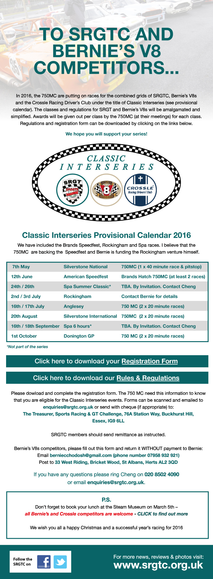 Race with us in 2016